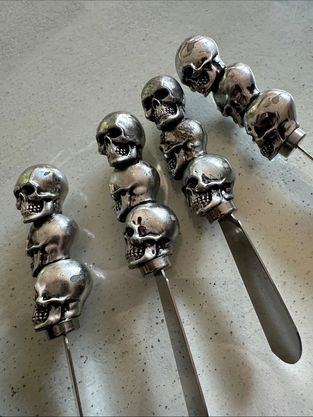 Boston Warehouse Skull Cheese Spreaders - Set of 4